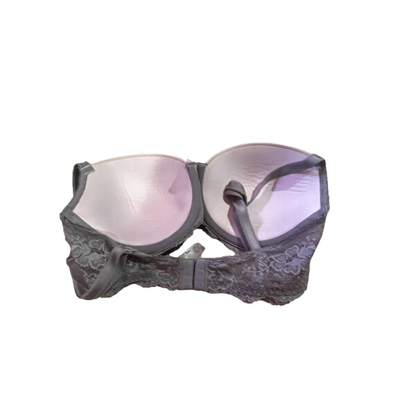 Victoria's Secret Dream Angels Grey Lace & Light Pink Bra Size 32DD - Picture 2 of 3